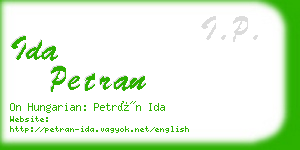 ida petran business card